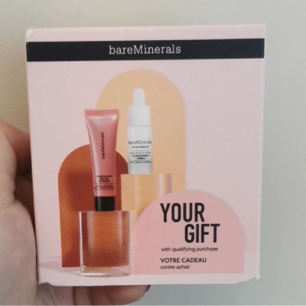 bareMinerals Serum And Blush/Bronzer 2pc Makeup Set New In Box! Sephora GWP